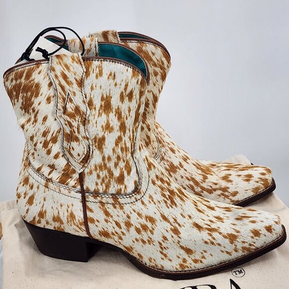 MYRA BAG Cowdie Hair On Hide Shortie Cowboy Boots 7-10 NWT - Picture 4 of 15